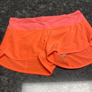 Lululemon Bright Orange Shorts